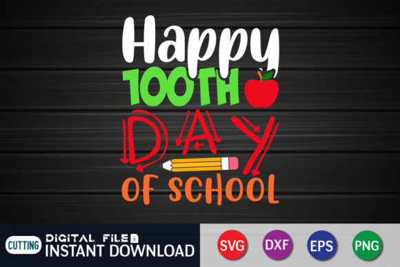 Happy 100th Day SVG for Crafts & Graphics