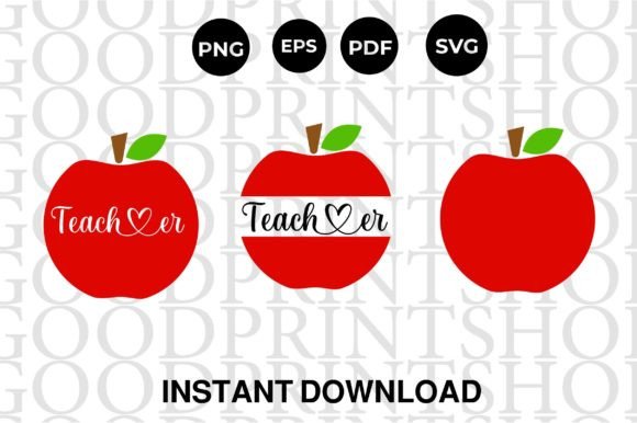 Red Apple Teacher Svg: Graphics for Crafts